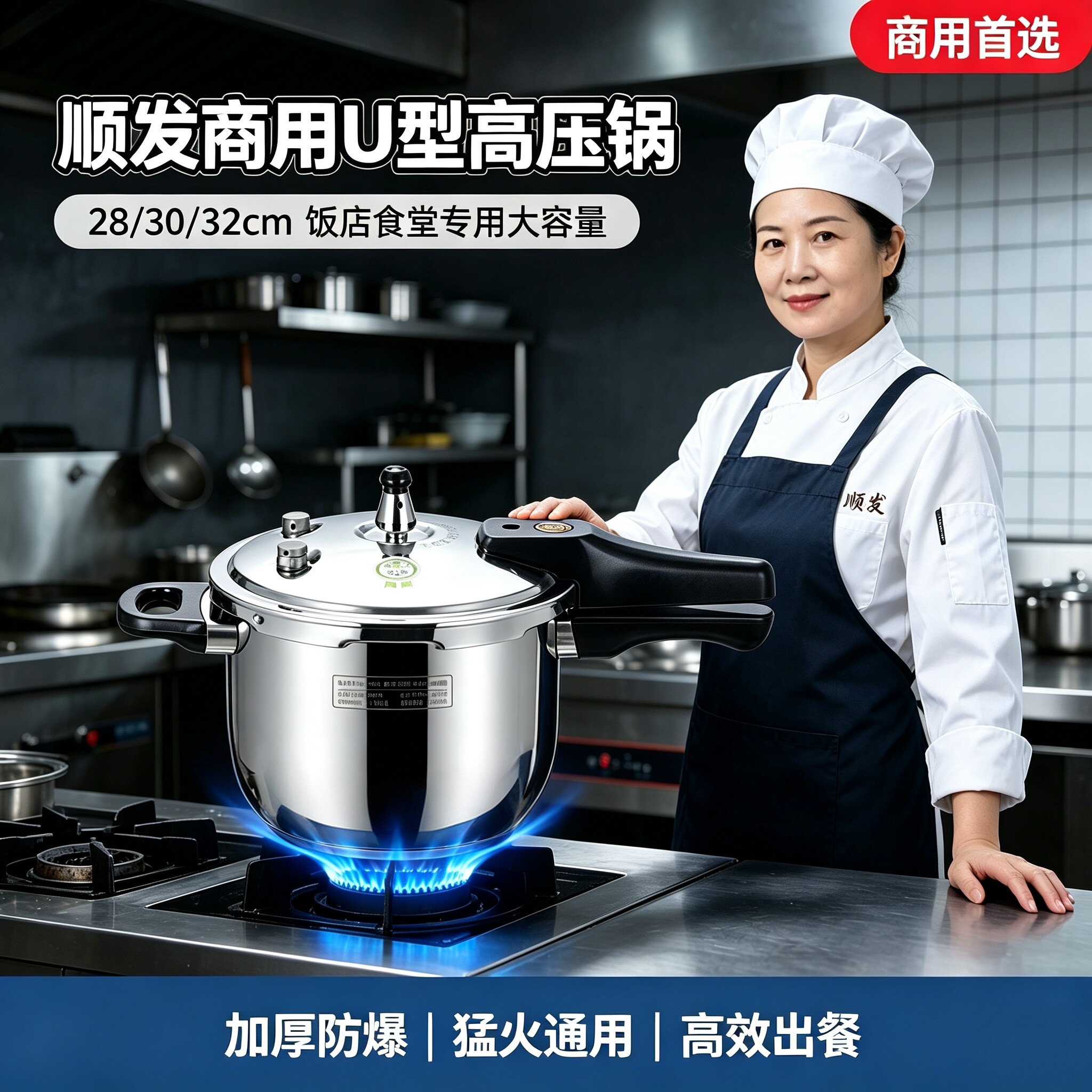 顺发商用高压锅防爆大容量更耐用图片