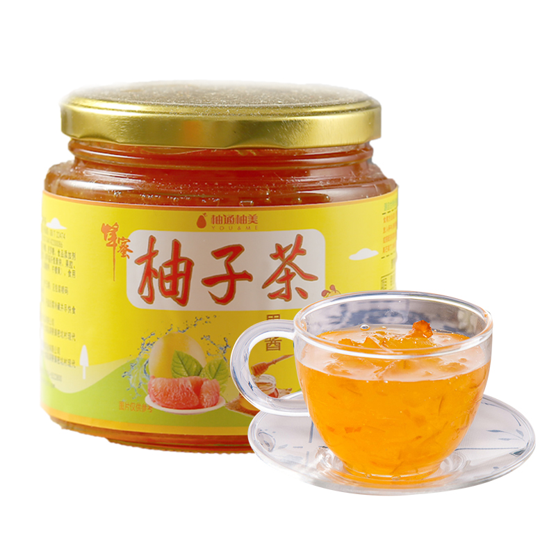 通美蜂蜜柚子茶柠檬百香果茶冲泡饮品水果茶泡水喝的东西果酱罐装