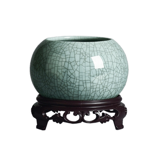 小号水培铜钱草专用无孔花盆陶瓷水养绿萝插花桌面金钱草绿植盆栽