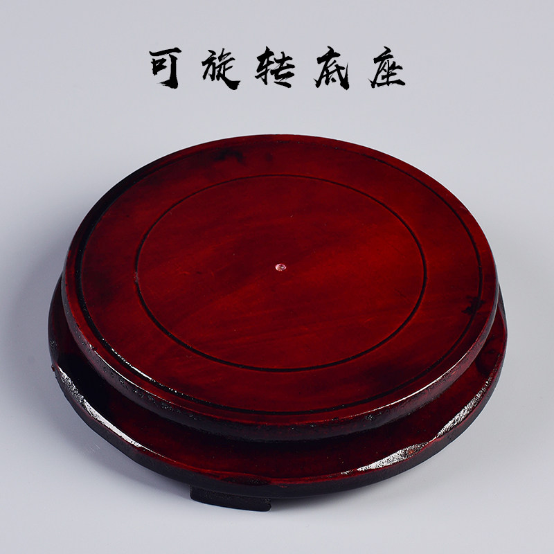 复古花盆底座木质托盘圆形可旋转桌面摆件盆栽盆水培植物花盆支架,鲜花速递/花卉仿真/绿植园艺,花架,淘宝优惠券,粉丝福利购,淘宝优惠卷