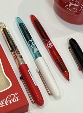 kaco可口可乐联名限定款锐途钢笔EF包尖学生学习练字签名高颜值笔