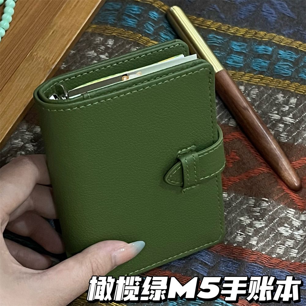 ins橄榄绿复古m5手账本