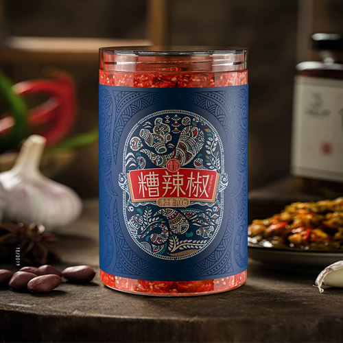 正宗贵州辣染糟辣椒700克/瓶