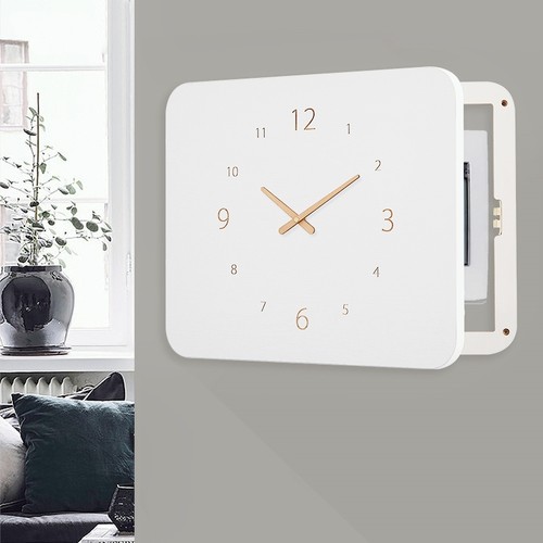 简约ins纯时钟电表箱遮挡