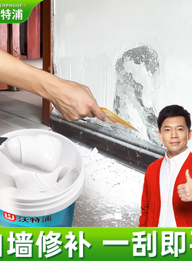 沃特浦防水补墙膏墙面修补白色墙壁脱落修复腻子粉家用涂料自刷漆