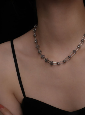 打结小众设计感锁骨链