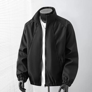 潮牌短款 美式 廓形外套 2026春秋轻量化户外立领夹克男装 冲锋衣男款