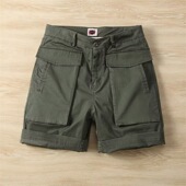 专柜撤回高货夏季 复古五分裤 多口袋工装 男美式 四分短裤 外贸清仓