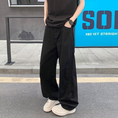 长裤+宽松+直筒+阔腿+美式+休闲