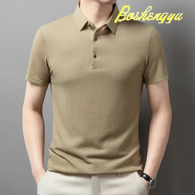 夏季+短袖+休闲+冰丝+速干Polo衫