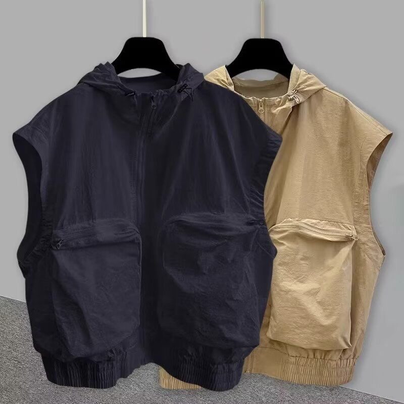 夏季薄款工装大口袋速干马甲男潮牌宽松百搭户外冰感轻薄坎肩外套,男装,常规马甲,淘宝优惠券,粉丝福利购,淘宝优惠卷