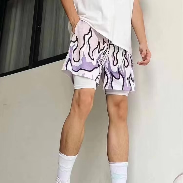 假两件美式篮球短裤男训练四分裤不过膝跑步速干健身运动裤防走光,运动服/休闲服装,运动中长裤／短裤,淘宝优惠券,粉丝福利购,淘宝优惠卷