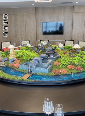 酒店餐桌大圆桌中间创意摆件圆桌装饰餐桌花摆花微景观造景仿真花