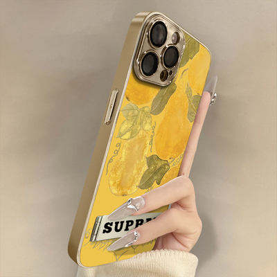 金色葫芦适用苹果16手机壳iPhone15高级14plus个性13promax小众12新款男女11支架电镀小羊皮7全包8防摔保护套
