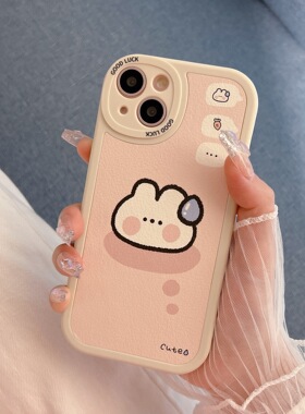 卡通粉嫩可爱兔子适用vivos16pro手机壳s1pro新款s5软硅胶s6防摔s9e全包s10e个性s15pro女vivos12pro保护套