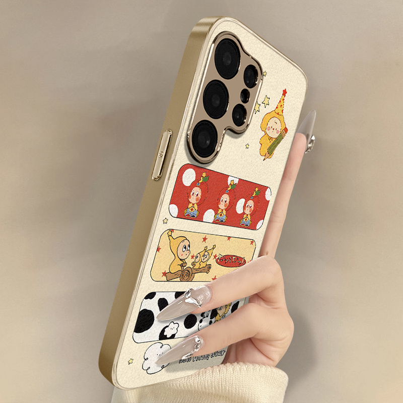 相框星人适用于三星galaxys25手机壳s25plus新款s25ultra卡通s24可爱小羊皮s23网红s22好看男女高级防摔支架