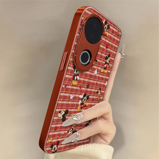 格纹米奇老鼠适用于vivos30手机壳s30promini新款 s20卡通s19可爱s18e小羊皮s17t网红s16好看s15男女高级支架