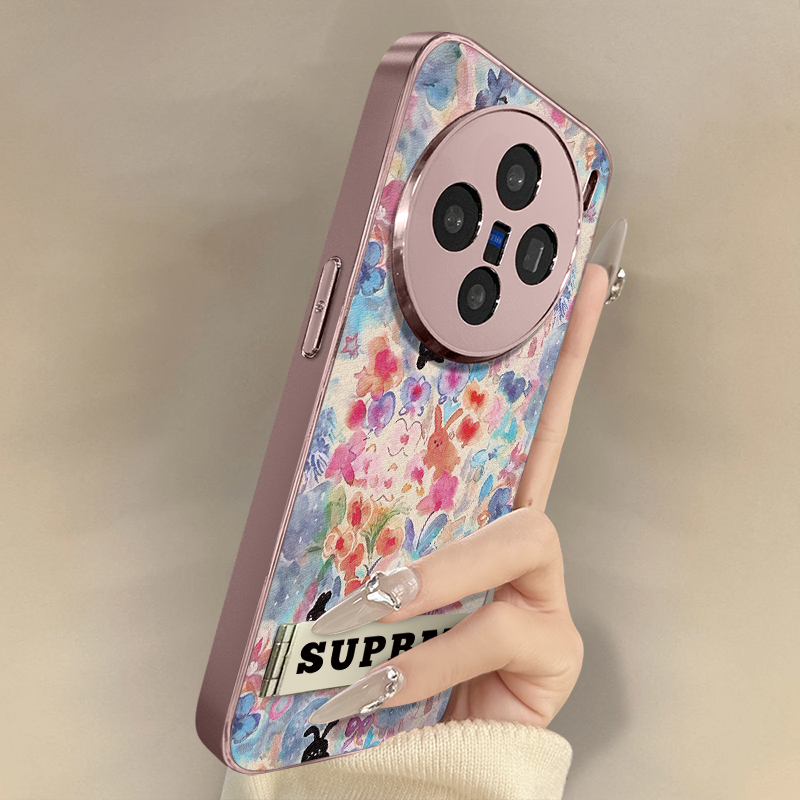 浙皇适用于vivox200s手机壳x100新款x90s高级x80pro小众x70男女x60创意y300防摔支架羊皮网红z9x涂鸦油画兔子