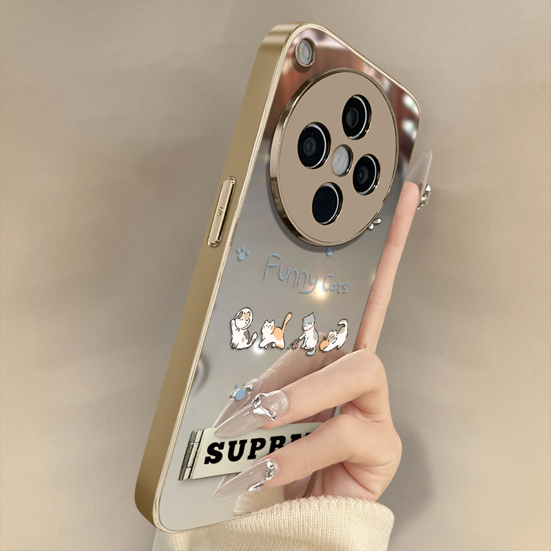 一群小猫适用oppofindx8Pro手机壳X7Ultra高级x6网红x5趣味a97新款A93s可爱女96电镀镜面58全包55防摔支架