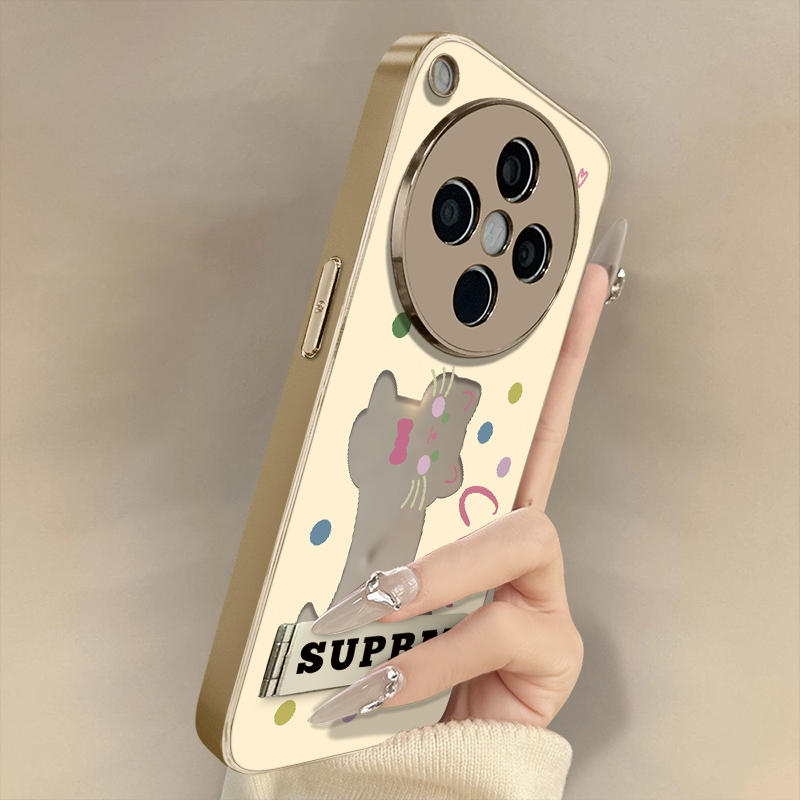 镂空猫咪适用于OPPOFindX9手机壳x7ultra新款findx8卡通x6网红x5可爱女a97高级感a93s支架全包电镀镜面保护套