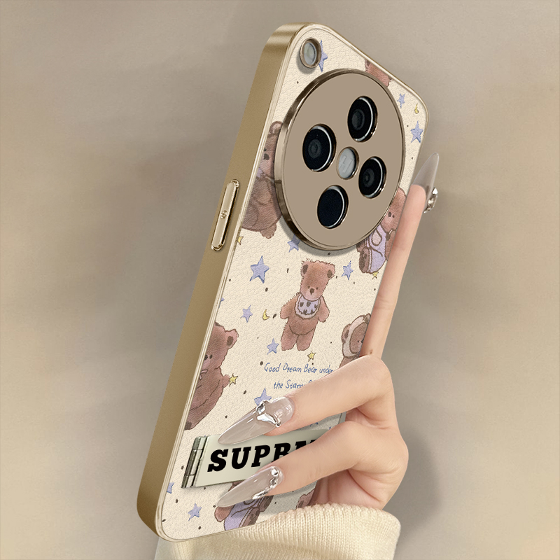 浙皇适用于oppofindx8手机壳x7ultra新款x6pro高级x5全包a97防摔a93s支架a72网红57卡通羊皮女可爱a2星星小熊