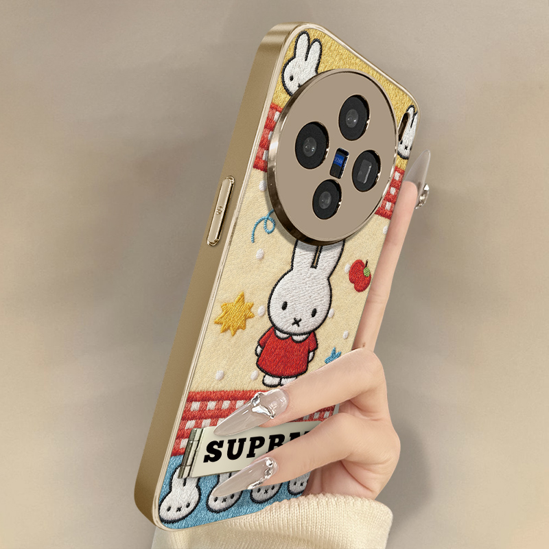 浙皇适用于vivoX300手机壳x100ultra新款x200s卡通x80小众70可爱x90女高级60支架y300全包防摔小羊皮格子兔子