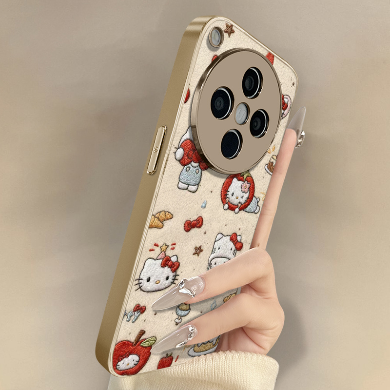 苹果kt猫适用于OPPOFindX9手机壳x7ultra新款findx8卡通x6网红x5可爱女a97高级a93s支架全包防摔小羊皮保护套