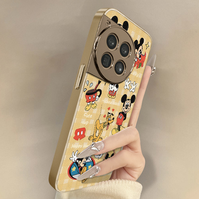米奇鼠布鲁托适用于一加15手机壳一加13t新款13卡通12可爱小羊皮11网红Ace6好看ace5ultra男女3pro高级2v支架