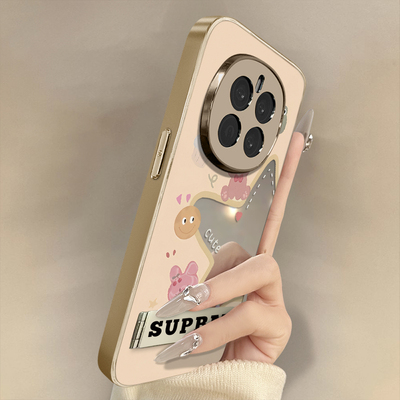 浙皇适用于荣耀magic7手机壳6镜面5高级4全包x60i防摔x50gt支架x40i网红x30电镀新款女可爱GTPro动物镂空星星