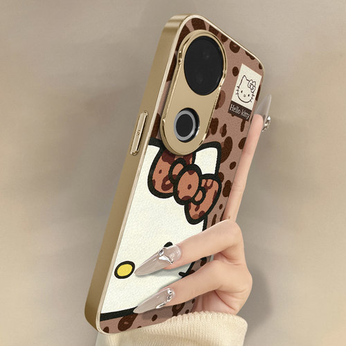 大脸kt猫适用于vivos30手机壳s20pro新款s18e卡通s17t网红15可爱s19女s16高级12支架s10全包防摔小羊皮保护套