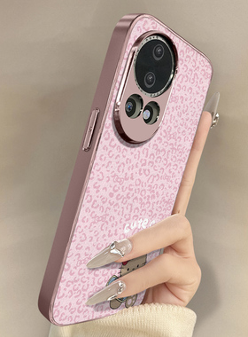 粉底豹纹kt猫适用于华为nova15手机壳nova15pro新款15ultra卡通14可爱小羊皮13网红12se好看11男女10高级支架