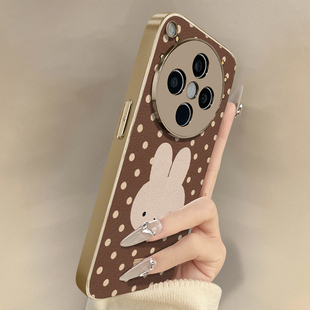 波点兔子适用于oppofindx9手机壳findx9pro新款 x8s卡通x7ultra可爱小羊皮x6网红x5好看a97男女A6高级防摔支架