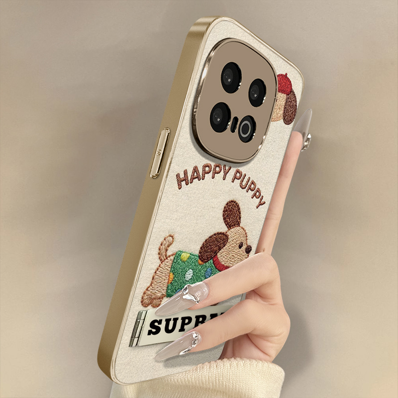 波点小狗适用于vivoiqoo15手机壳13新款12卡通neo11网红10可爱女高级8支架7全包防摔z10turbo小羊皮z9x保护套