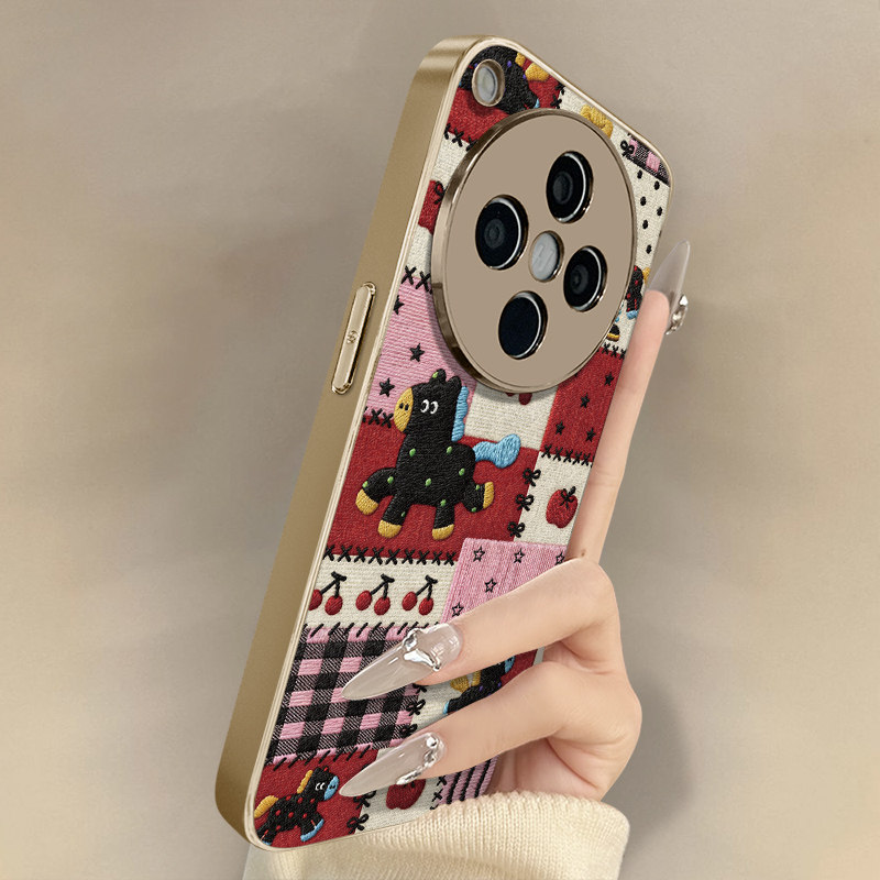 樱桃小马适用于oppofindx9手机壳findx9pro新年款x8s马年x7ultra本命年小羊皮x6防摔x5好看a97男女A6高级支架