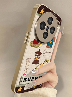 浙皇适用vivox200promini手机壳x100高级x90s网红70新款y300可爱女电镀78+小羊皮77e全包防摔35支架樱桃小熊