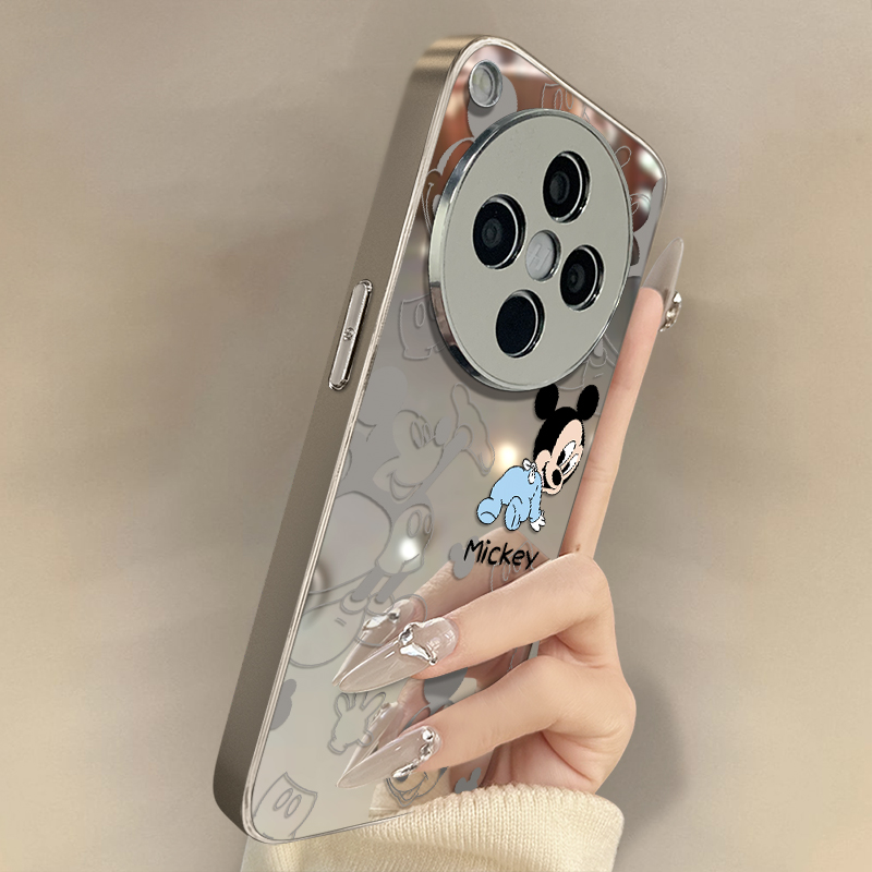 宝宝米奇适用oppofindx8Pro手机壳X7Ultra高级x6网红x5趣味a97新款A93s可爱女96电镀镜面58全包55防摔支架