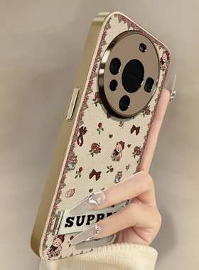 浙皇适用华为mate70手机壳Mate60Pro+高级网红proplus新款50E可爱40Pro女电镀30小羊皮全包防摔支架玫瑰小熊