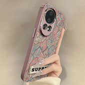 复古红花影适用华为nova13手机壳12ultra国风11se新款 10pro创意9小众8简约女款 电镀7防摔6小羊皮5高级感支架