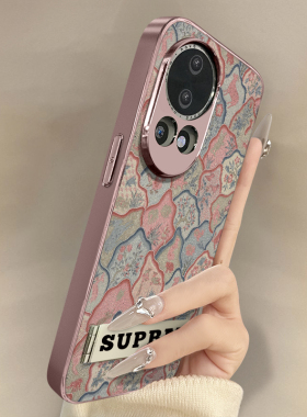 复古红花影适用华为nova13手机壳12ultra国风11se新款10pro创意9小众8简约女款电镀7防摔6小羊皮5高级感支架