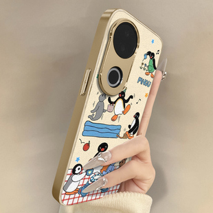 企鹅派对适用于vivos30手机壳s30promini新款 s20卡通s19可爱s18e小羊皮s17t网红s16好看s15男女高级防摔支架