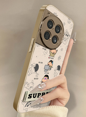 浙皇适用一加13手机壳1+12高级11网红ace5新款1加Ace3Pro可爱女Ace3V电镀小羊皮2pro全包防摔2v支架蜡笔小新