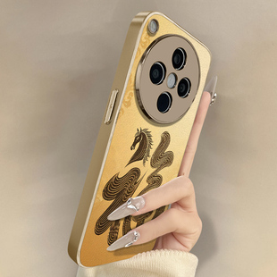 黄底马福适用于oppofindx9手机壳findx9pro新年款 x8s马年x7ultra本命年小羊皮x6防摔x5好看a97男女A6防摔支架