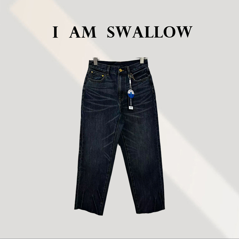【A/M Swallow】25Ss秋冬新品RL男友风翻边牛仔裤972#1580