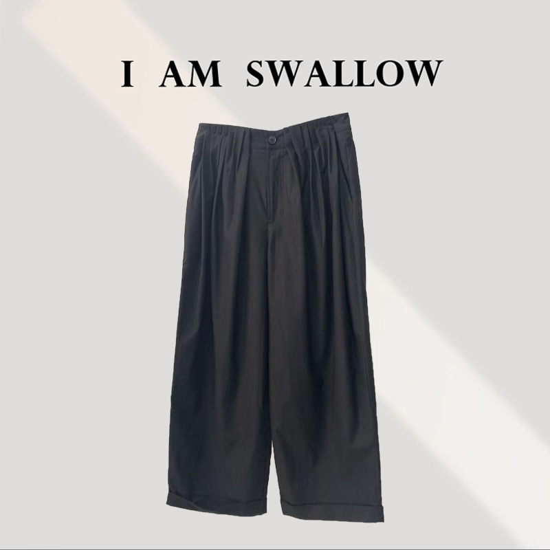 【A/M Swallow】2025年秋季新品高腰压褶皱宽腿裤225301#712