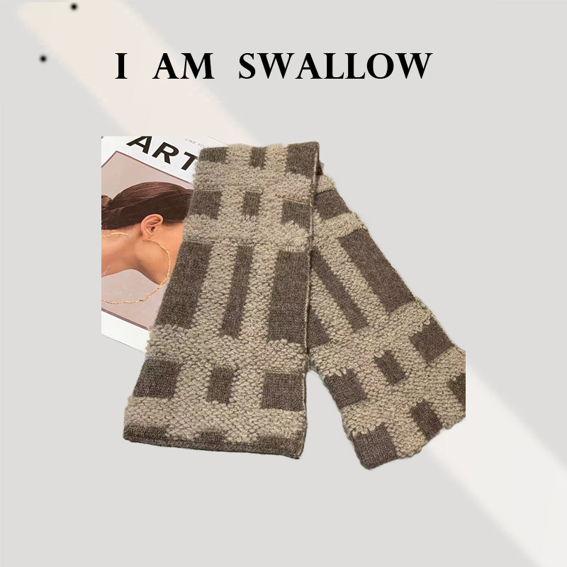 【A/M Swallow】25Ss秋季新品羊绒格子小围巾AW23#401