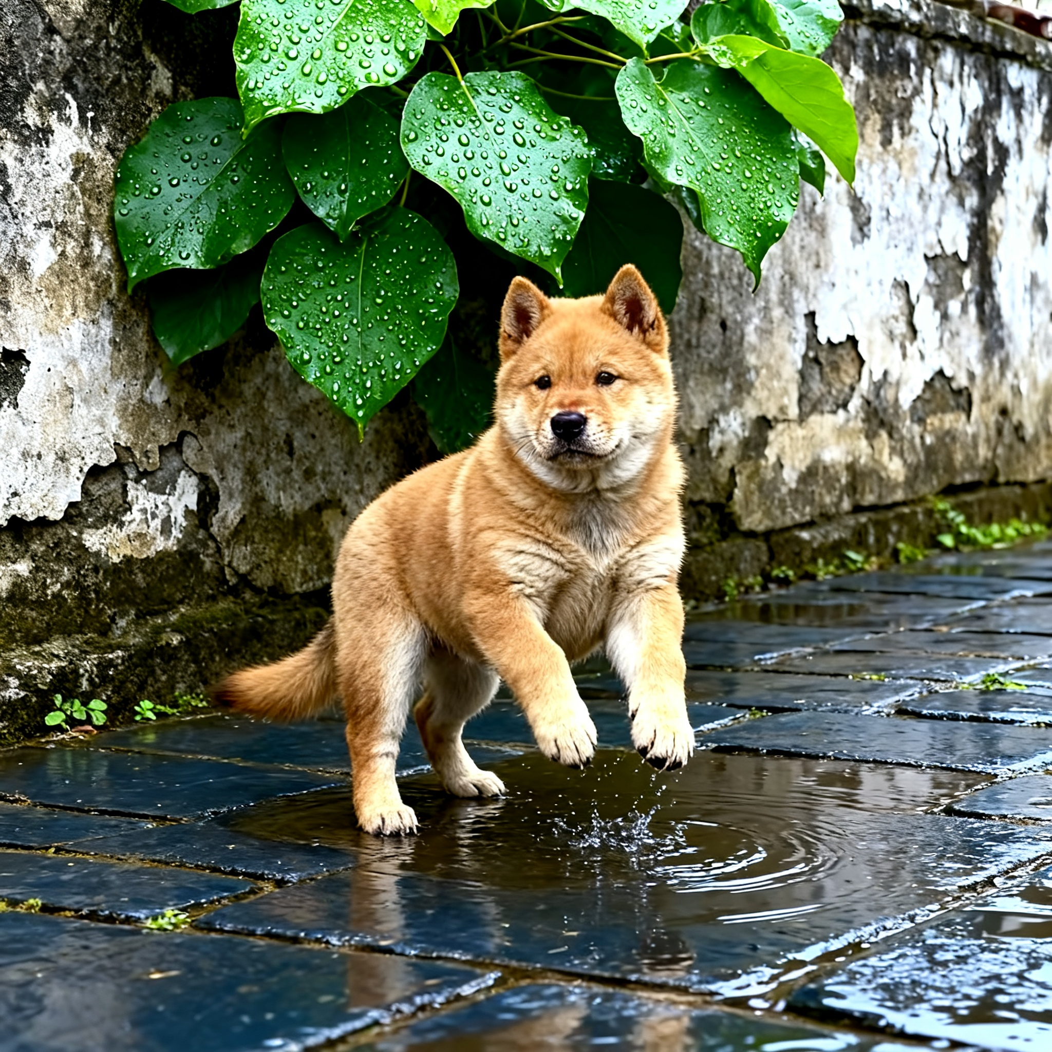 黄色小狗赶山犬看家护院活体忠诚