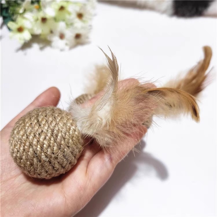 猫玩具球剑麻球剑麻耐抓逗猫球