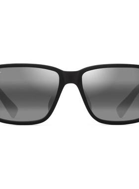 MauiJim男士太阳镜偏光防眩光抗紫外线高清视野矩形框哑光黑