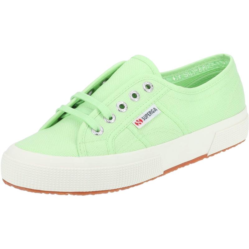 Superga女士帆布鞋舒适穿着轻便设计耐磨鞋底透气鞋面浅绿色