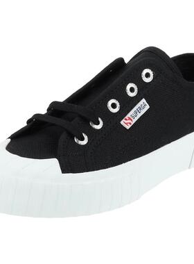 代购Superga女士帆布鞋舒适贴合轻便易穿防滑耐磨透气性好黑色